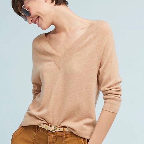 Anthropologie V-neck Pullover Sweater - Picture 1 of 7